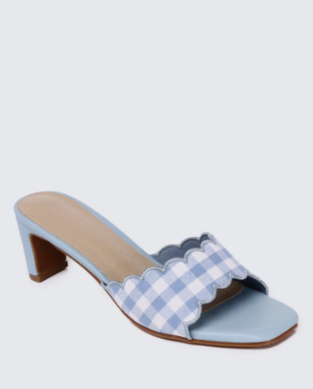 Carmen Comfy Heels In Cotton Blue