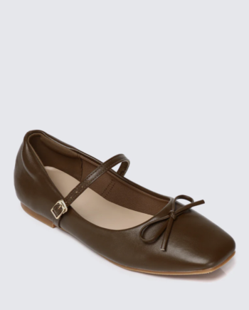 Nica Comfy Ballerina In Mocha Coffee