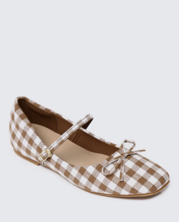 Nica Comfy Ballerina In Soft Taupe