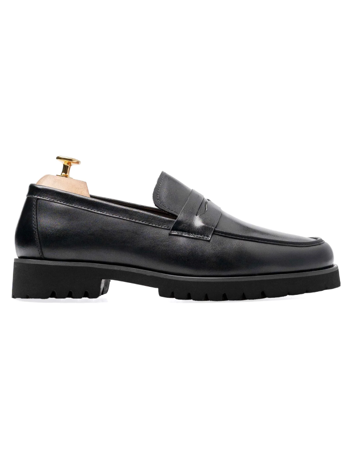 Belgian Loafer - Black Suede Leather