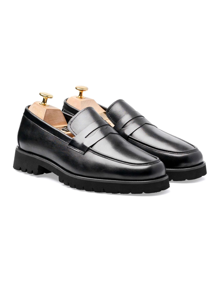 Belgian Loafer - Black Suede Leather